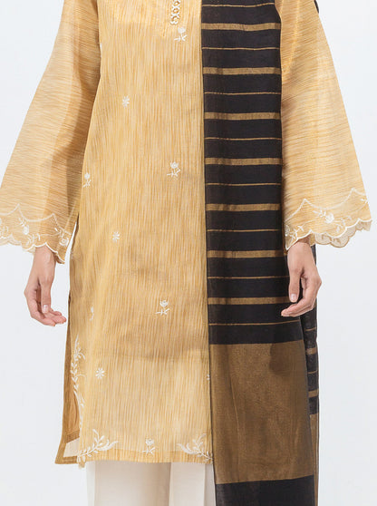Beechtree - Embroidered Shirt With Dupatta