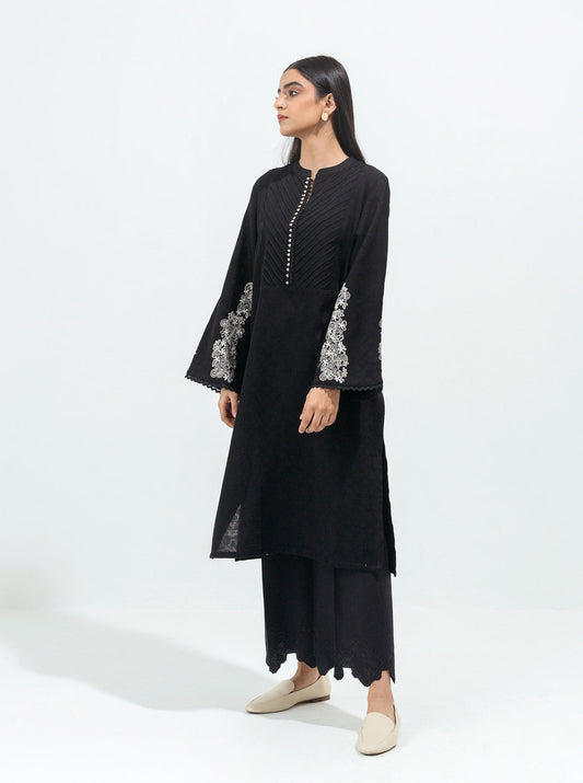 Beechtree - EMBROIDERED KHADDAR JACQUARD SHIRT (PRET)