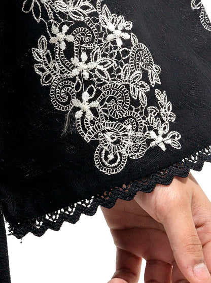 Beechtree - EMBROIDERED KHADDAR JACQUARD SHIRT (PRET)