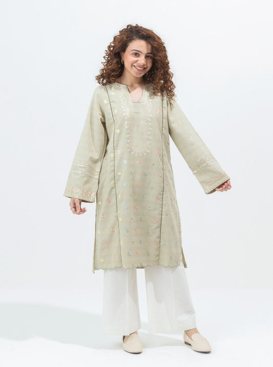 Beechtree - EMBROIDERED MISSOURI KHADDAR SHIRT (PRET)