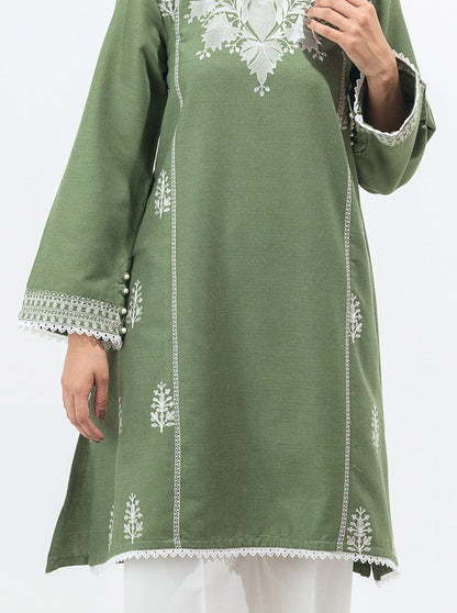 Beechtree - EMBROIDERED MISSOURI KHADDAR SHIRT (PRET)