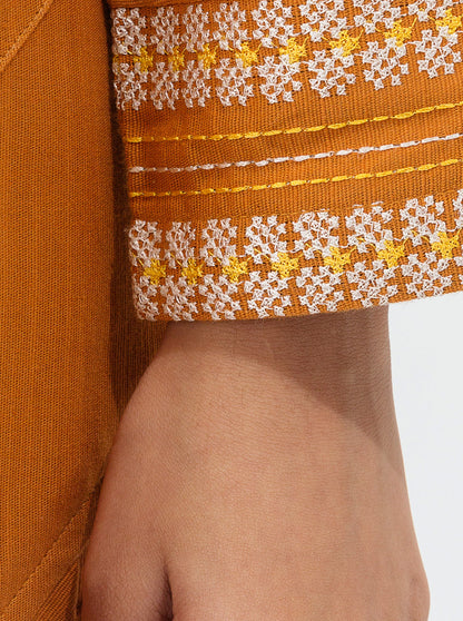 Beechtree - EMBROIDERED SLUB KHADDAR SHIRT (PRET)