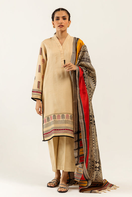 Beechtree - Embroidered Shirt With Dupatta