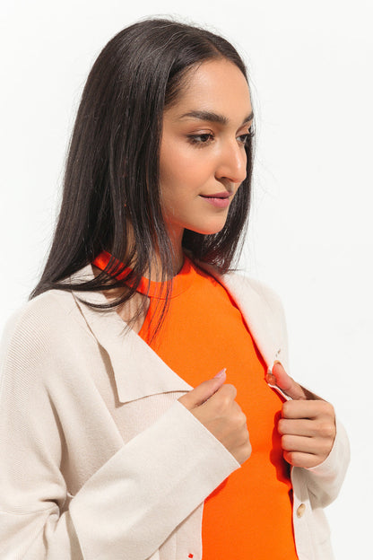 Beechtree - Orange Asymmetrical Shoulder Tanktop