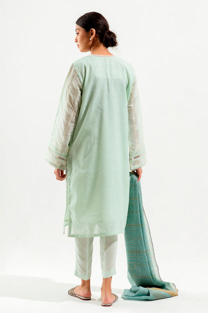 Beechtree - Embroidered Shirt With Dupatta