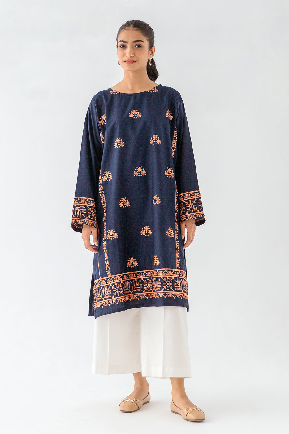 Beechtree - EMBROIDERED KHADDAR SHIRT (PRET)