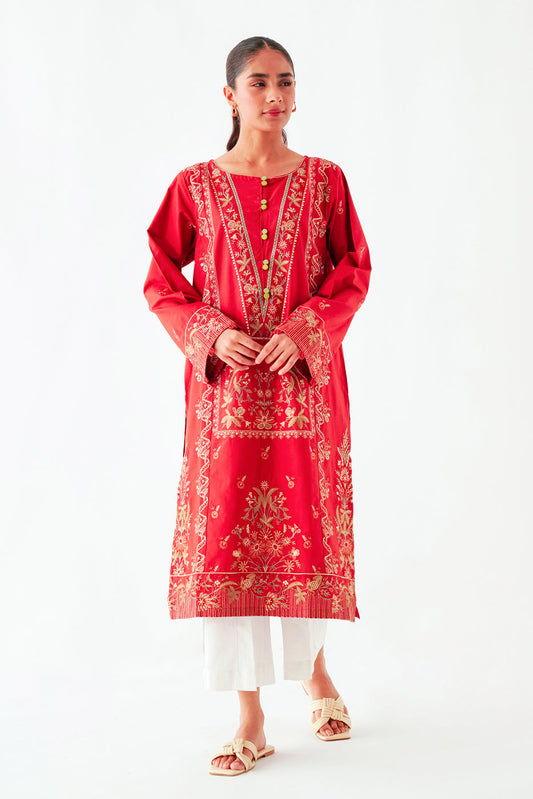 Beechtree - EMBROIDERED KHADDAR SHIRT (PRET)
