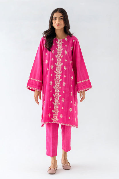 Beechtree - EMBROIDERED KHADDAR JACQUARD SHIRT (PRET)
