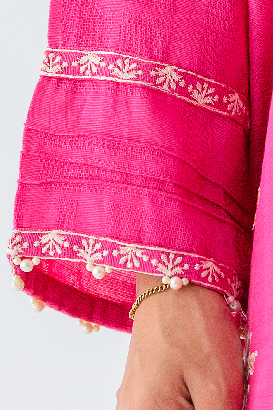 Beechtree - EMBROIDERED KHADDAR JACQUARD SHIRT (PRET)