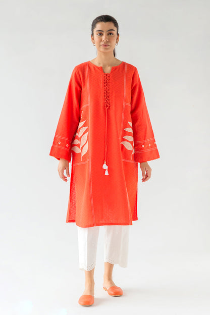 Beechtree - EMBROIDERED KHADDAR JACQUARD SHIRT (PRET)