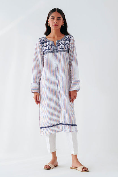 Beechtree - EMBROIDERED CHAMBRAY SHIRT (PRET)