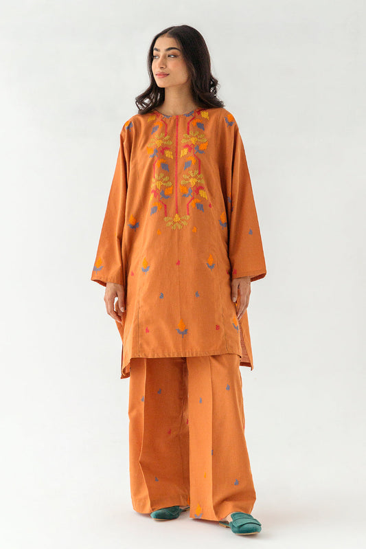 Beechtree - 2 PIECE EMBROIDERED YARN DYED SUIT (PRET)