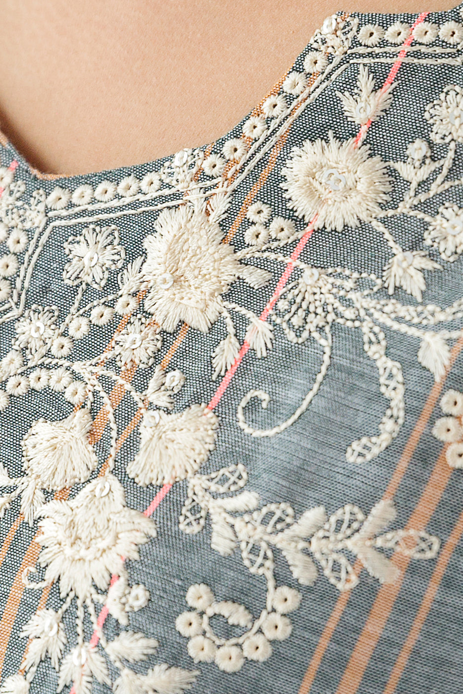 Beechtree - EMBROIDERED YARN DYED SHIRT (PRET)