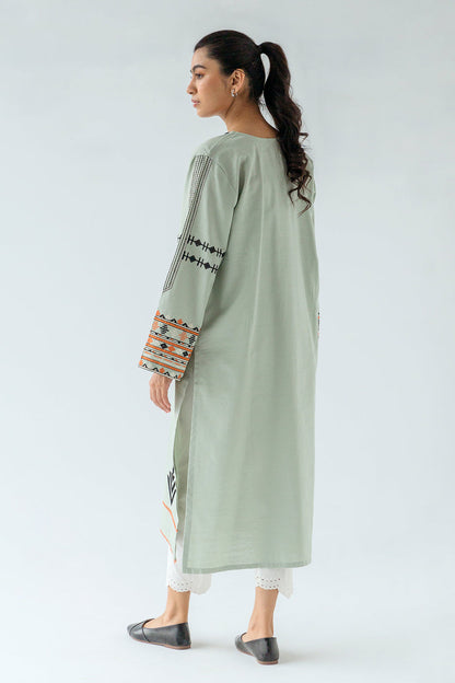 Beechtree - EMBROIDERED SLUB KHADDAR SHIRT (PRET)
