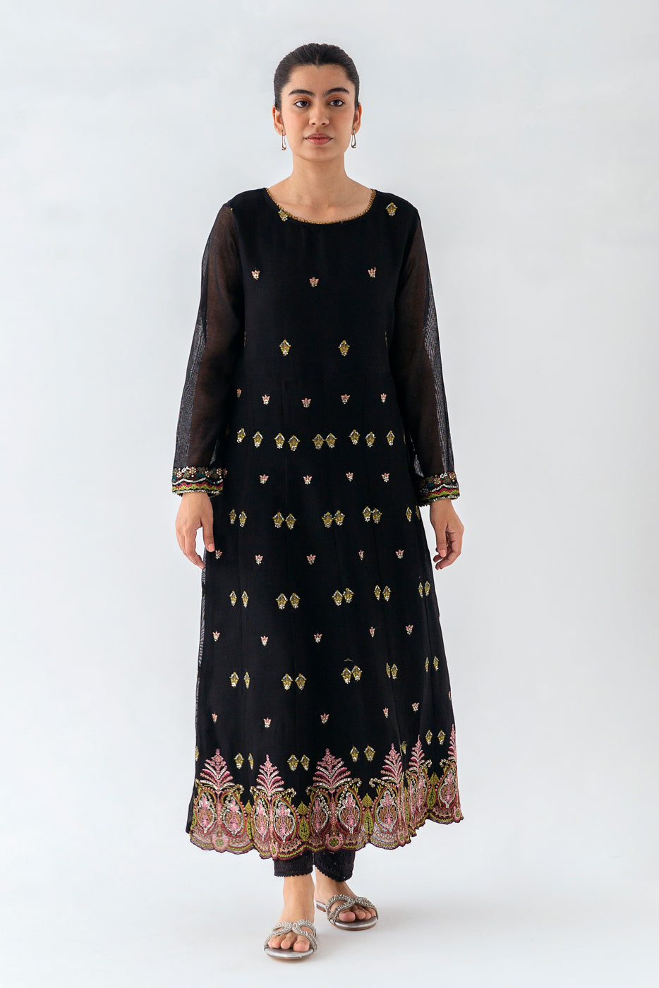 Beechtree - EMBROIDERED COTTON NET SHIRT (LUXURY PRET)