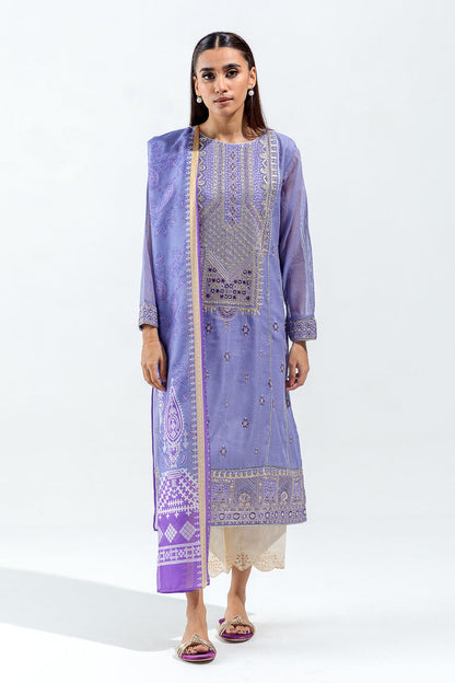 Beechtree - 2 PIECE EMBROIDERED COTTON NET SUIT (LUXURY PRET)