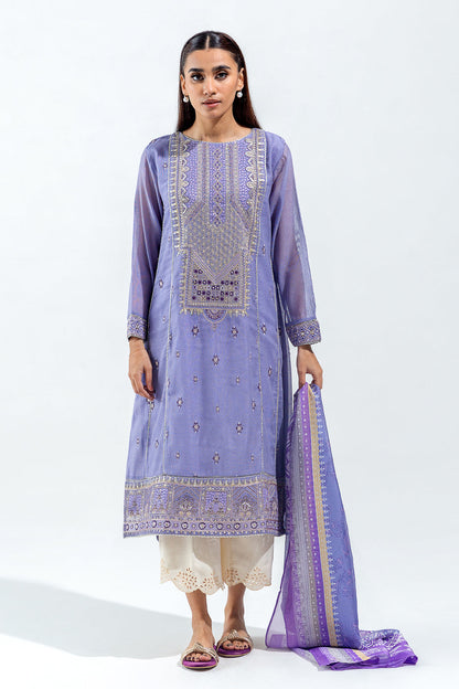 Beechtree - 2 PIECE EMBROIDERED COTTON NET SUIT (LUXURY PRET)