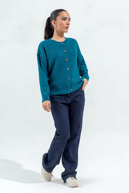 Beechtree - Knitted Crew Neck Cardigan
