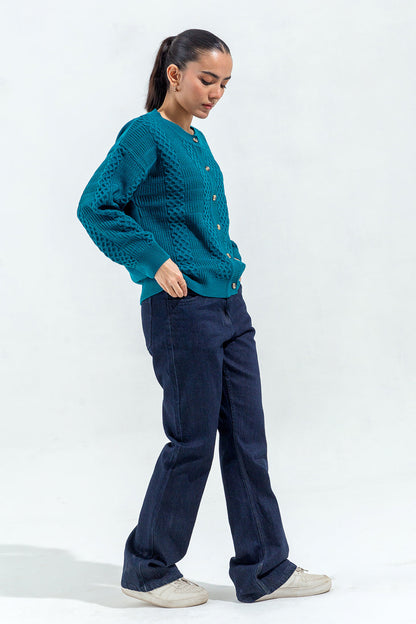 Beechtree - Knitted Crew Neck Cardigan