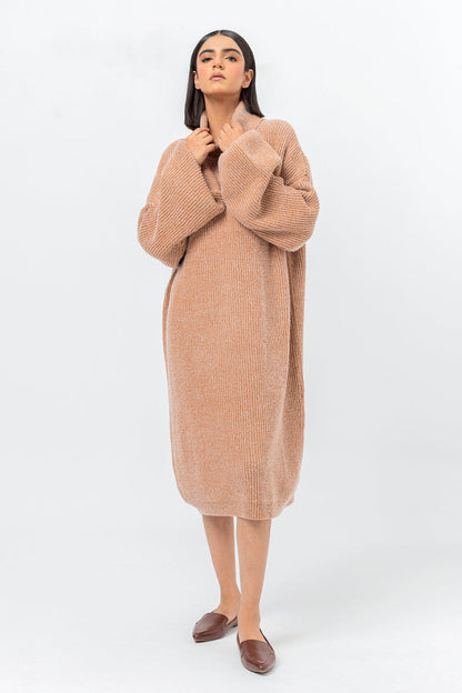 Beechtree - Beige Melange Sweater Dress