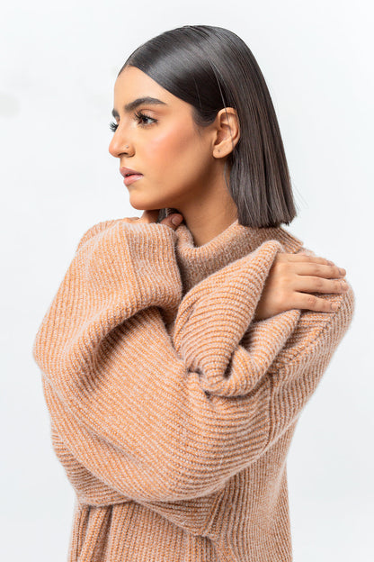 Beechtree - Beige Melange Sweater Dress