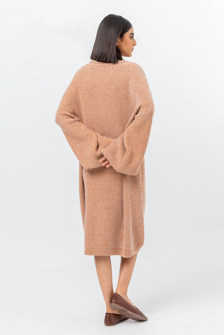 Beechtree - Beige Melange Sweater Dress