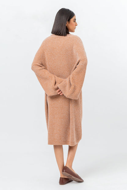 Beechtree - Beige Melange Sweater Dress