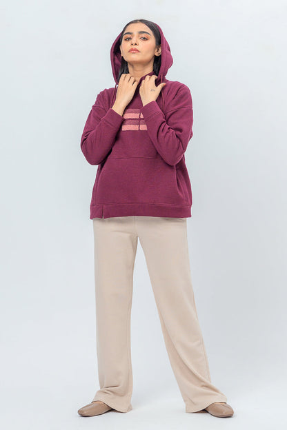 Beechtree - Embroidered Hoodie with Neck Detail