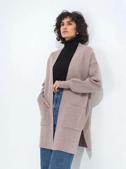 Beechtree - Beige Pocket Long Shrug