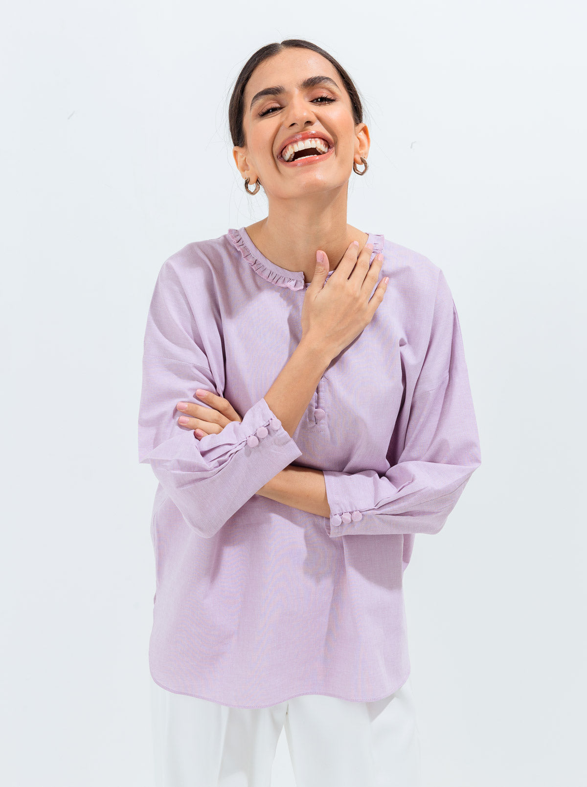 Beechtree - Lilac Pleated Top
