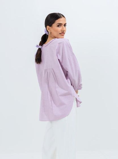 Beechtree - Lilac Pleated Top