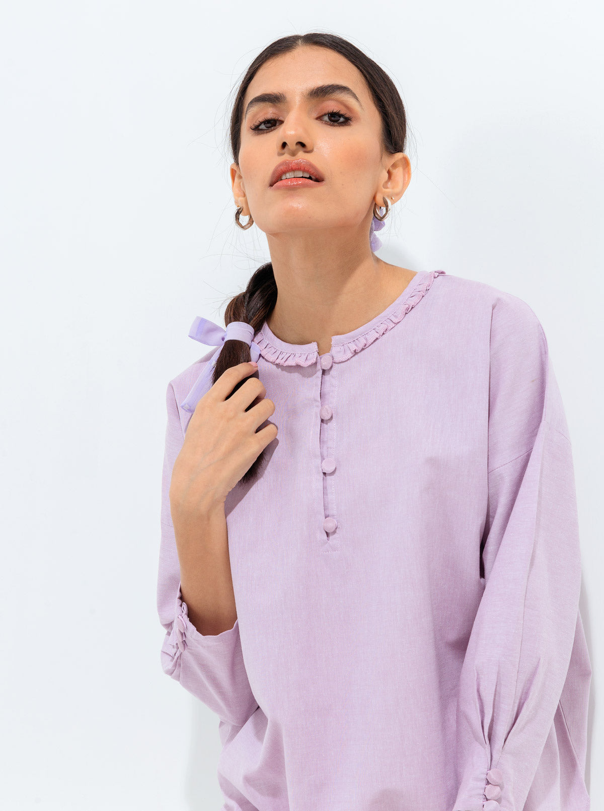Beechtree - Lilac Pleated Top