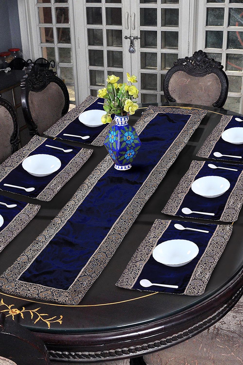 Nishat Linen - Blueberry Table Runner Set