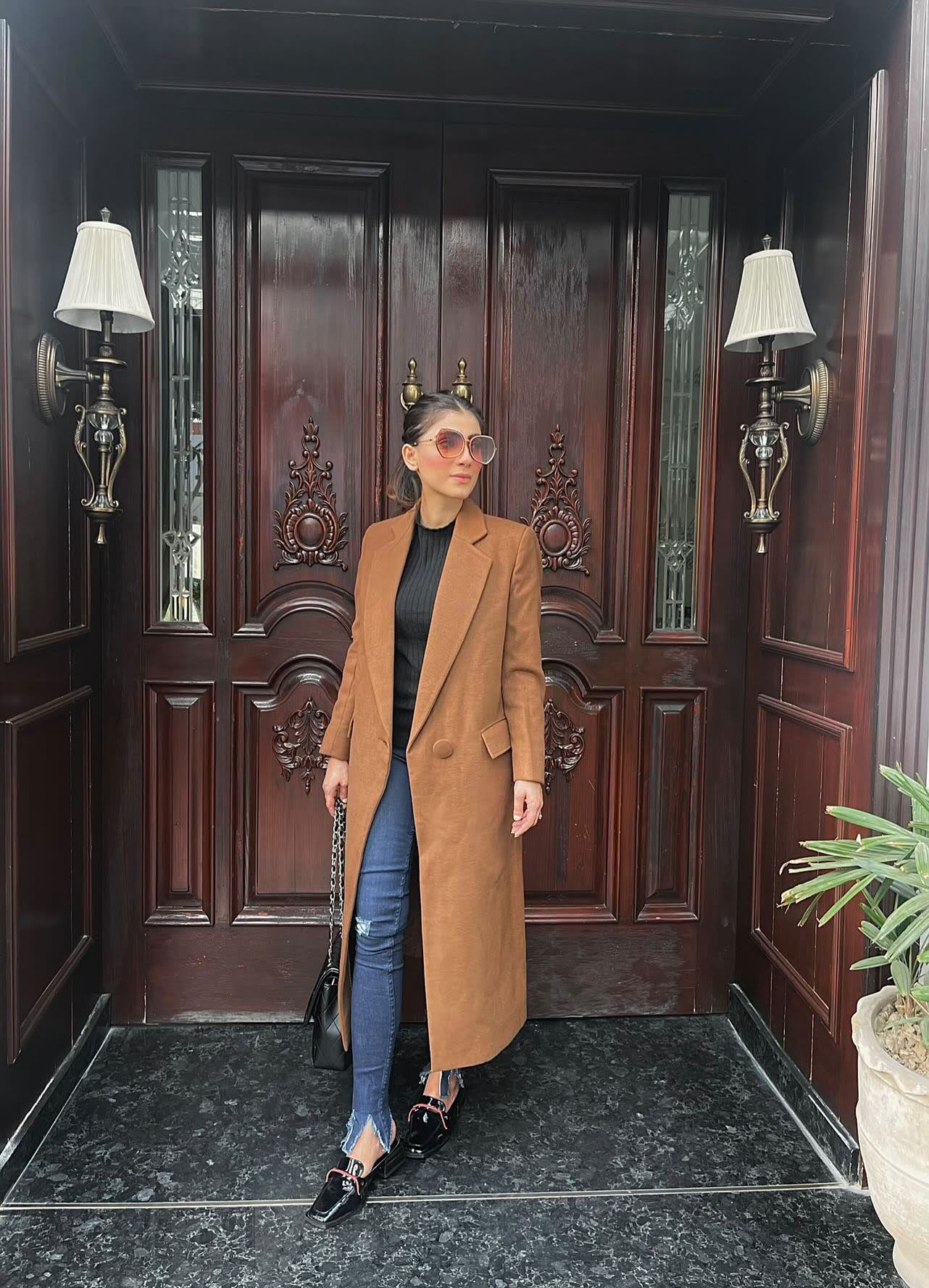 Chaos - Dark Camel Long Brown Coat