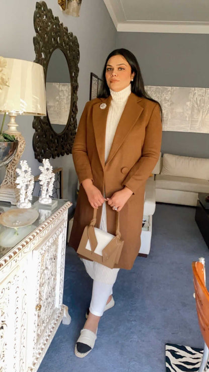 Chaos - Dark Camel Long Brown Coat