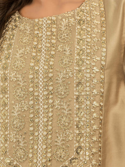 Limelight - 2 Piece Satin Suit-Embroidered (Pret)