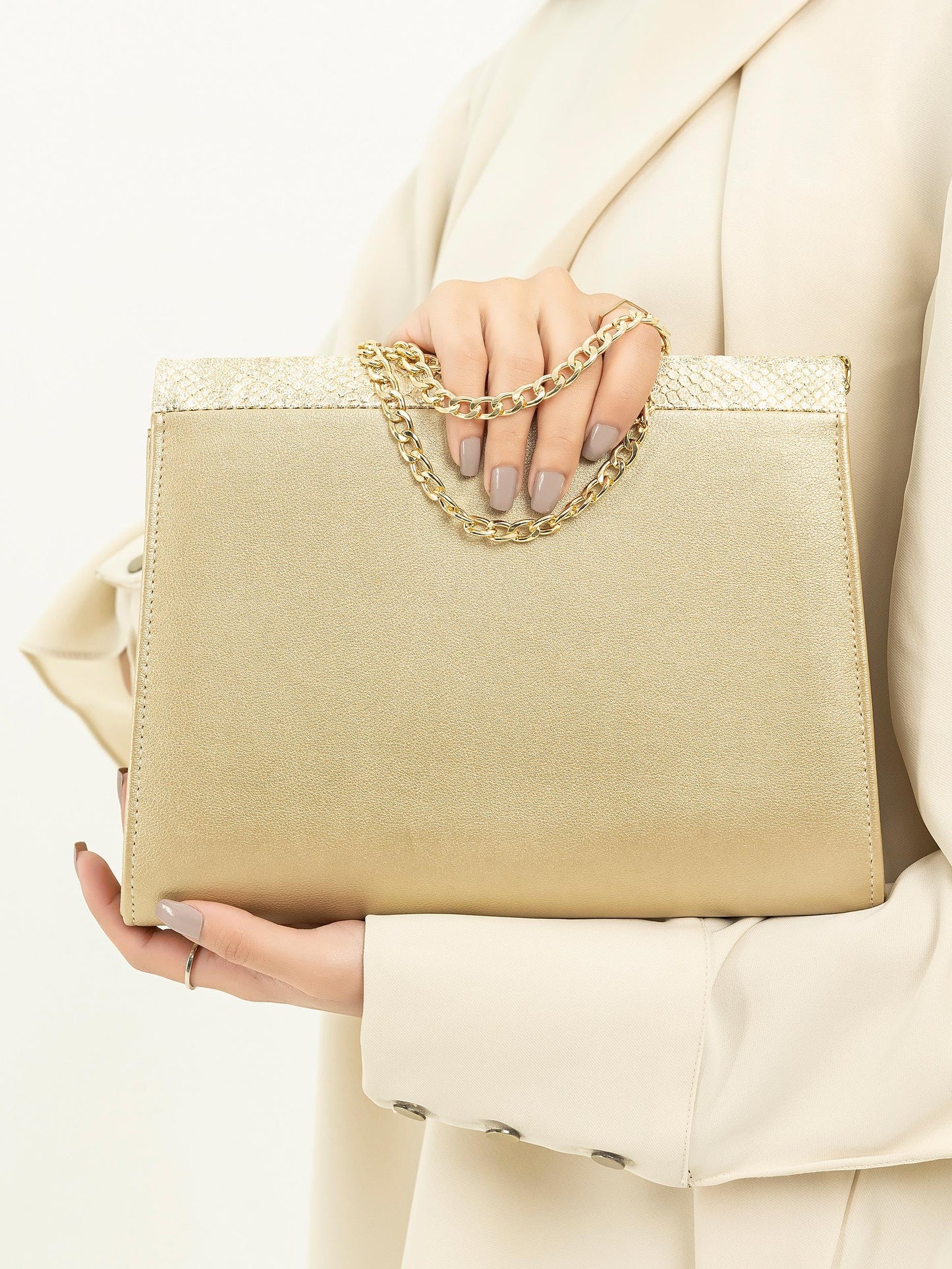 Limelight - Snake Print Envelope Clutch