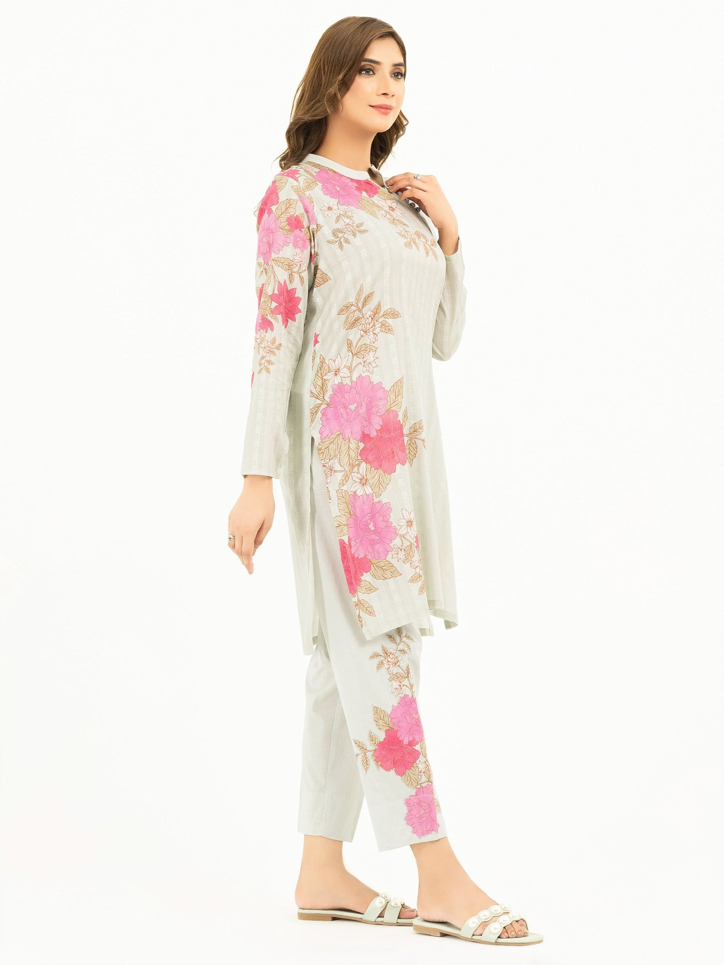 Limelight - 2 Piece Texture Lawn Suit-Printed (Pret)