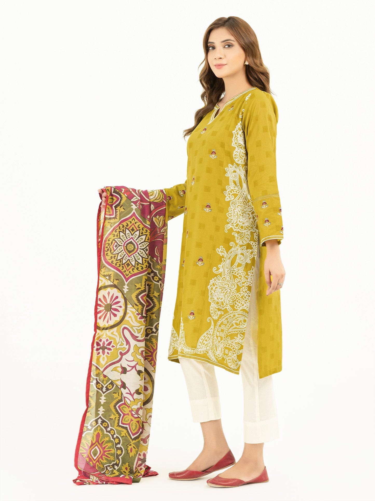 Limelight - 2 Piece Texture Lawn Suit-Embroidered (Pret)