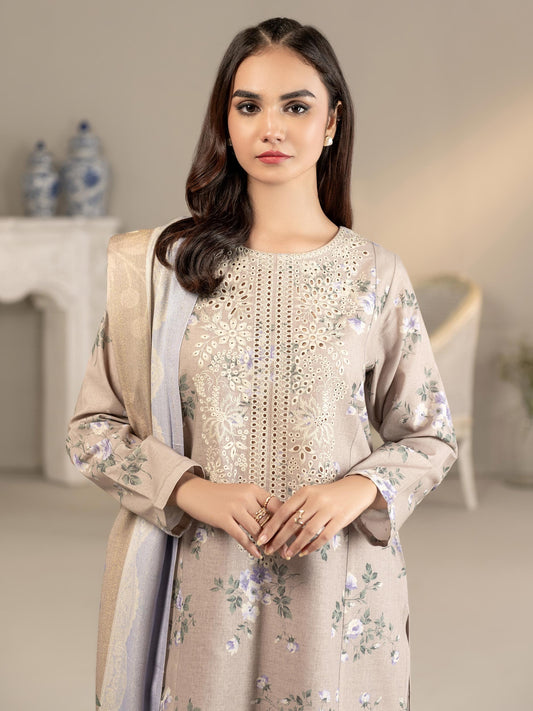 Limelight - 3 Piece Khaddar Suit-Embroidered(Unstitched)