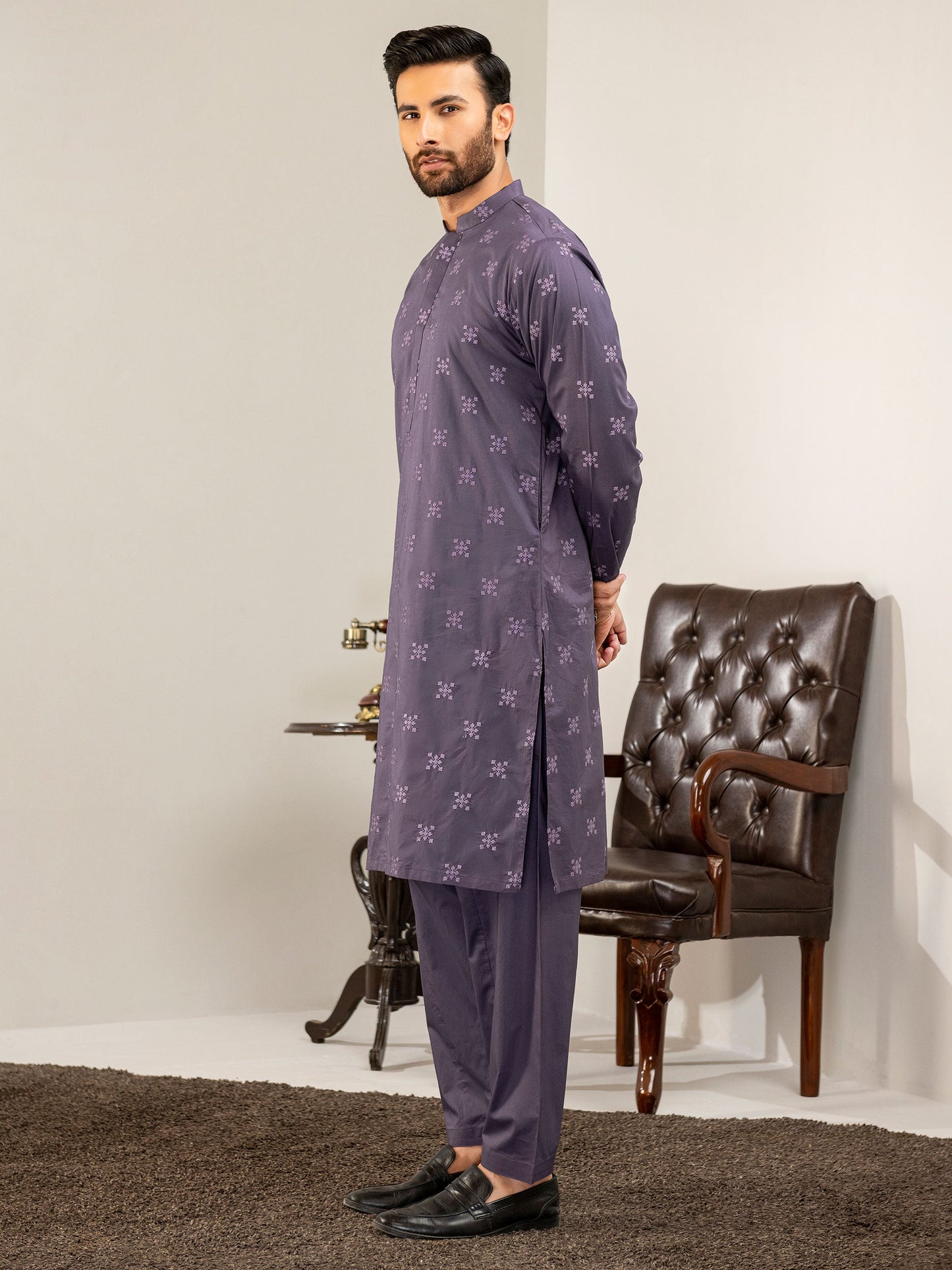 Limelight - Embroidered Cotton Suit