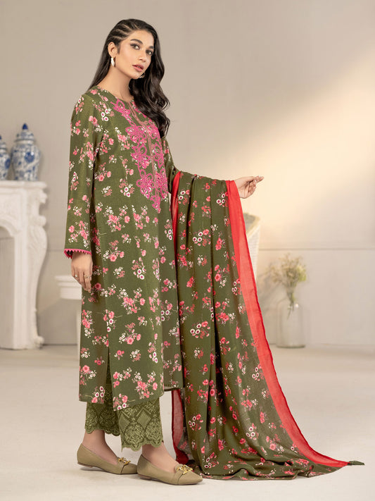 Limelight - 3 Piece Khaddar Suit-Embroidered(Unstitched)