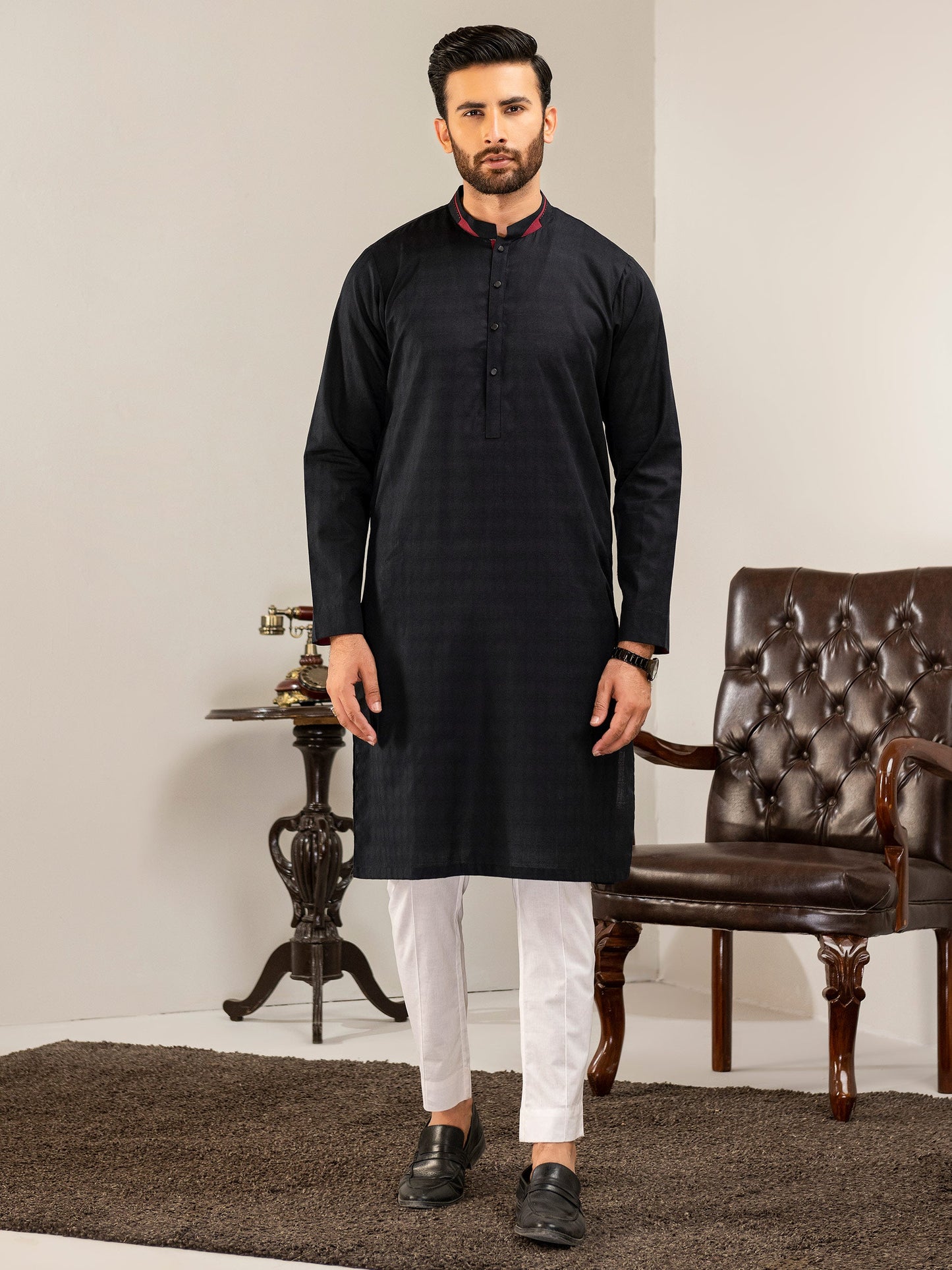 Limelight - Self Jacquard Kurta