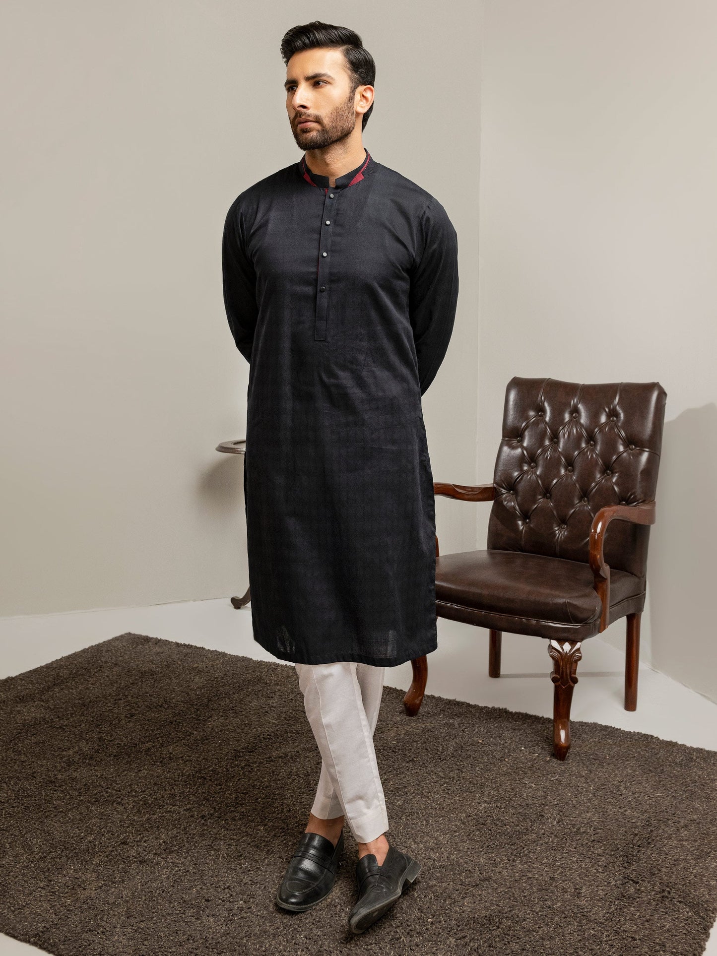 Limelight - Self Jacquard Kurta