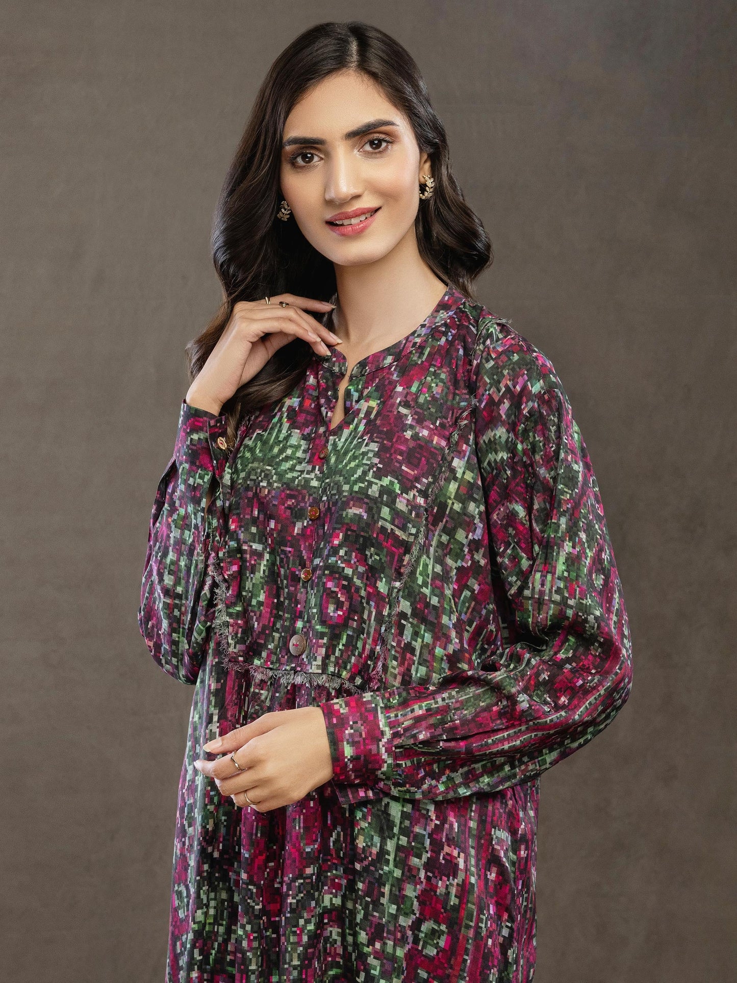 Limelight - Viscose Lawn Shirt-Printed (Unstitched)