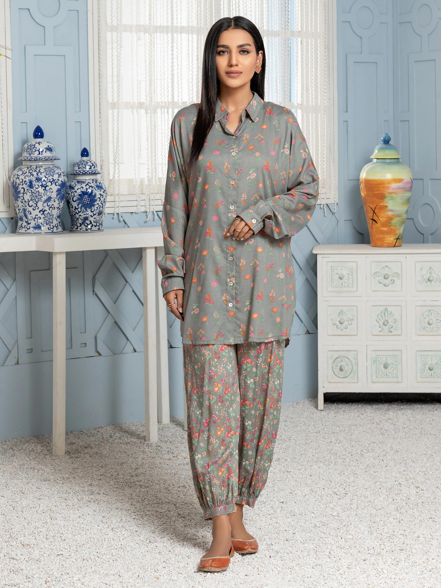 Limelight - 2 Piece Viscose Lawn Suit-Printed (Unstitched)