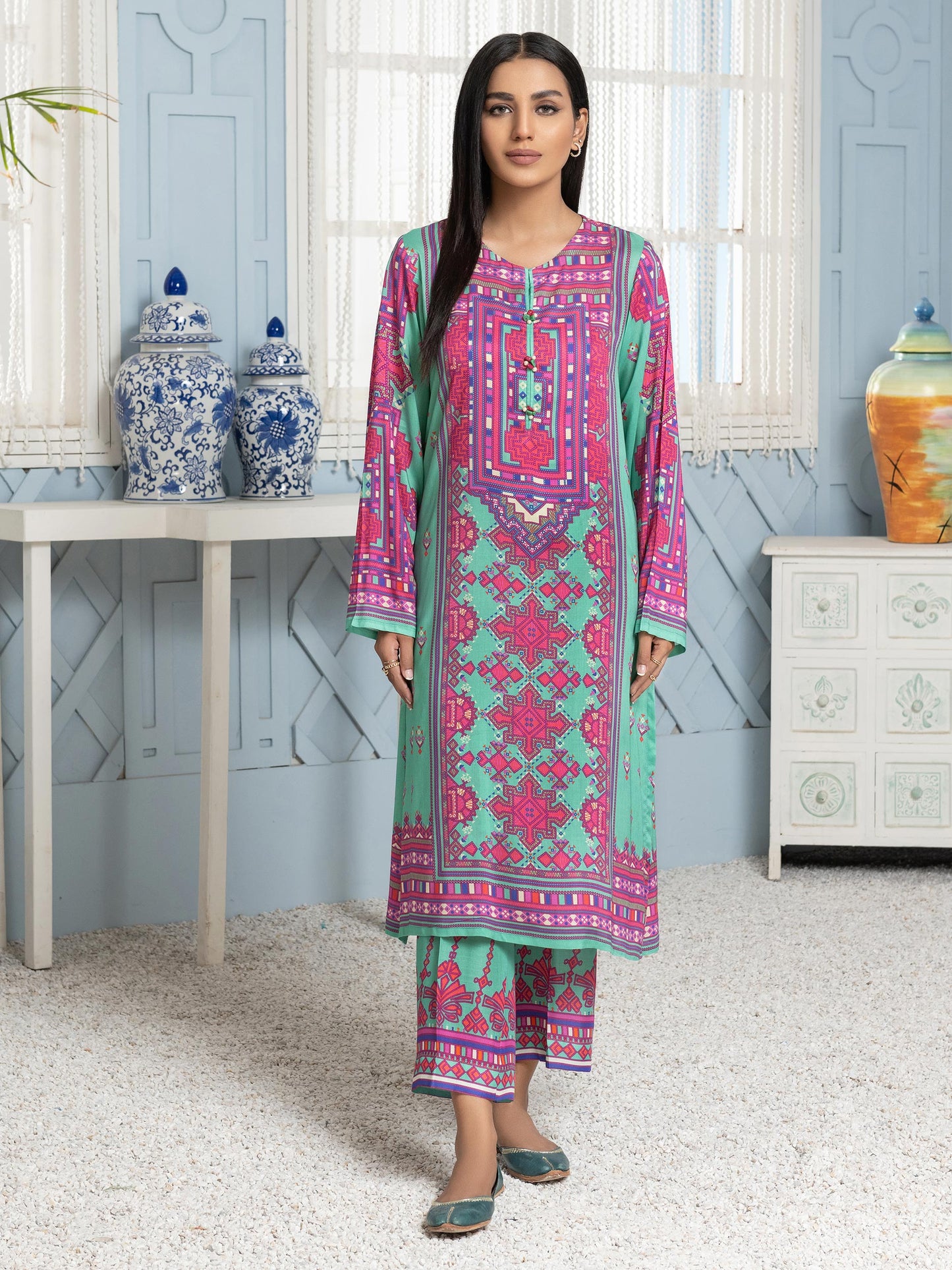 Limelight - 2 Piece Viscose Lawn Suit-Printed (Unstitched)