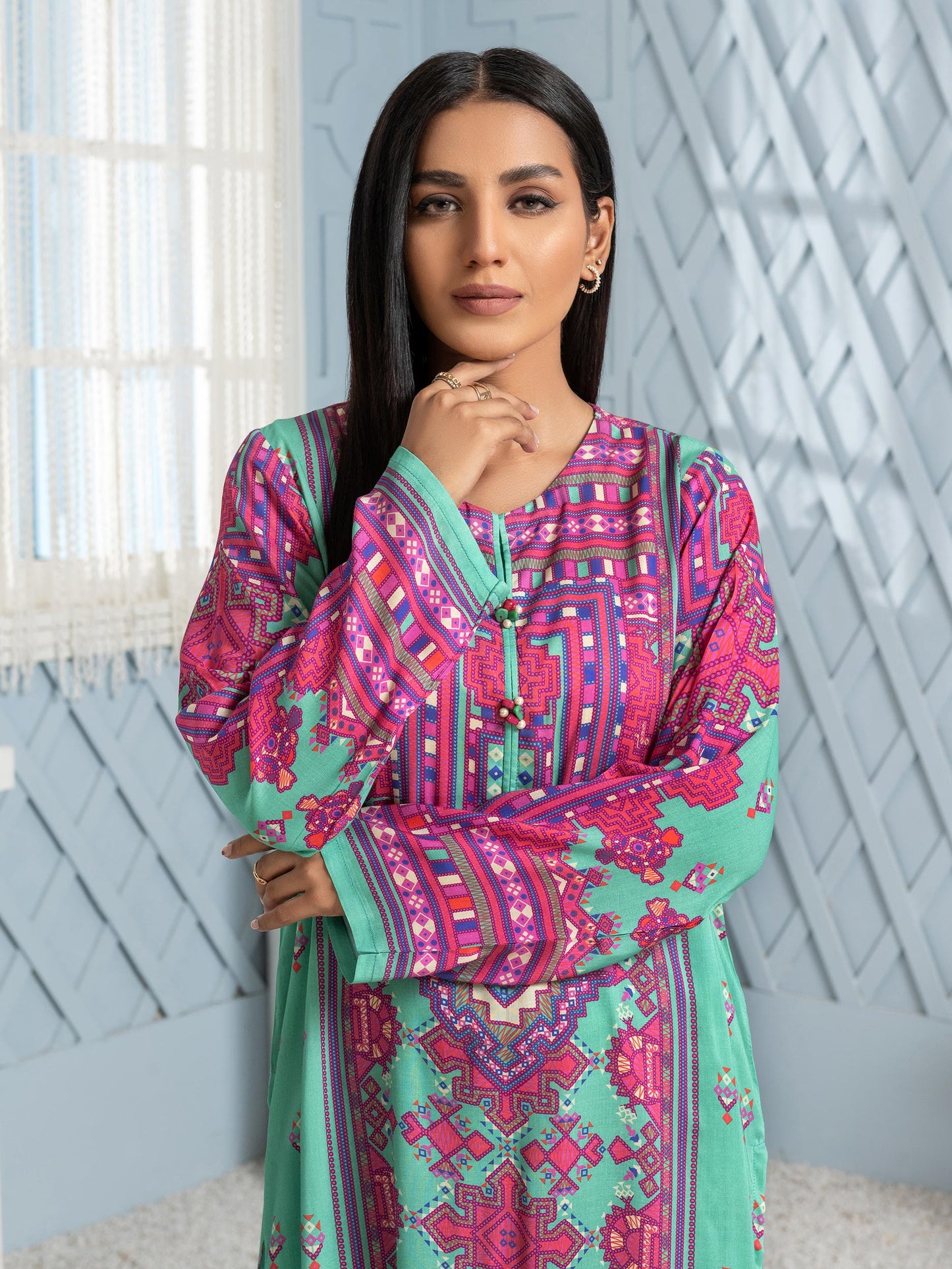 Limelight - 2 Piece Viscose Lawn Suit-Printed (Unstitched)