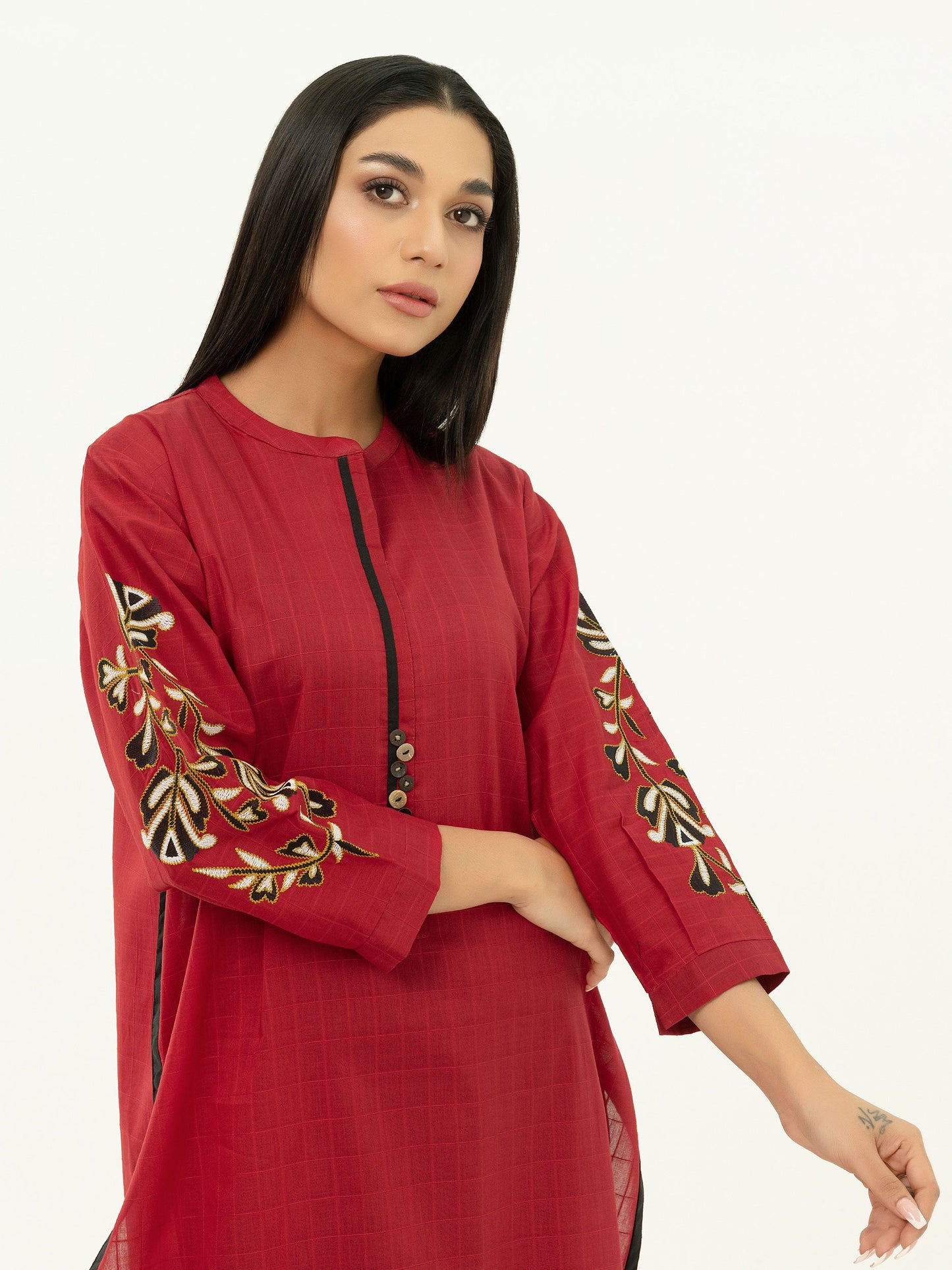 Limelight - Texture Lawn Shirt-Embroidered (Pret)