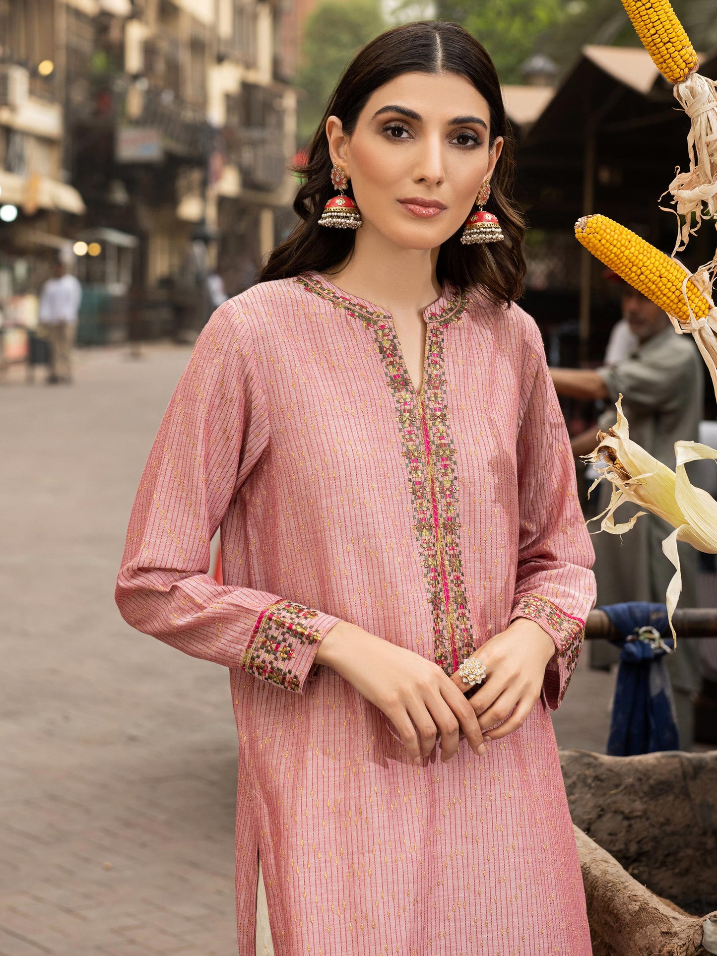 Limelight - Texture Lawn Shirt-Embroidered (Pret)